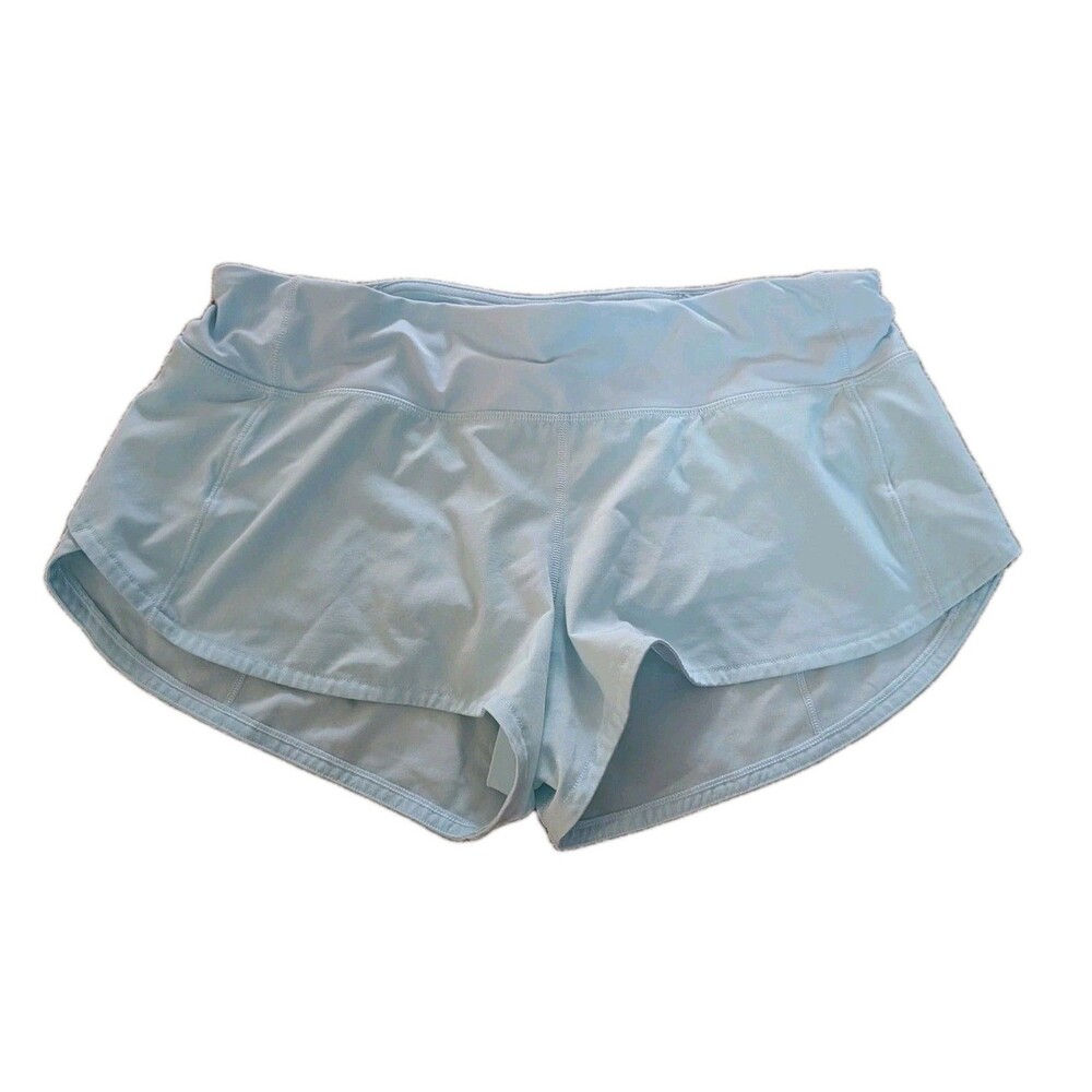 Lululemon Women's Light Blue Shorts Size 8 Speed Up Shorts GUC